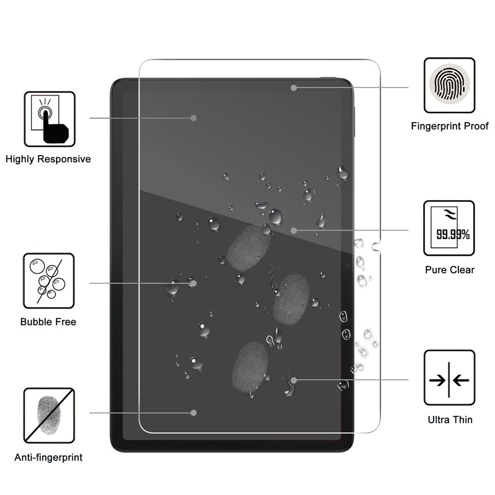 For Xiaomi Redmi Pad 2 9.7  /  Pad 2 SE Screen Protector Anti-Shatter Arc Edge Tempered Glass Film