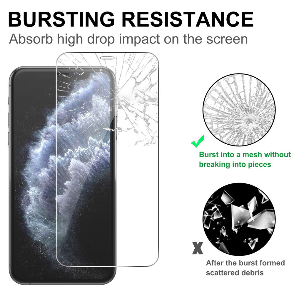 LAJABONI 2Pcs HD Clear Screen Protector For iPhone 11 Pro / X / XS 5.8 inch Anti-Explosion 2.5D Arc Edge Not Complete Covering Tempered Glass Screen Film