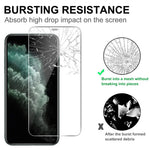 LAJABONI 2Pcs HD Clear Screen Protector For iPhone 11 Pro Max  /  XS Max 6.5 inch Anti-Explosion 2.5D Arc Edge Not Complete Covering Tempered Glass Screen Film