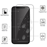 LAJABONI 2Pcs For iPhone 12 mini HD Clear Screen Protector Anti-Explosion 2.5D Arc Edge Not Complete Covering Tempered Glass Screen Film