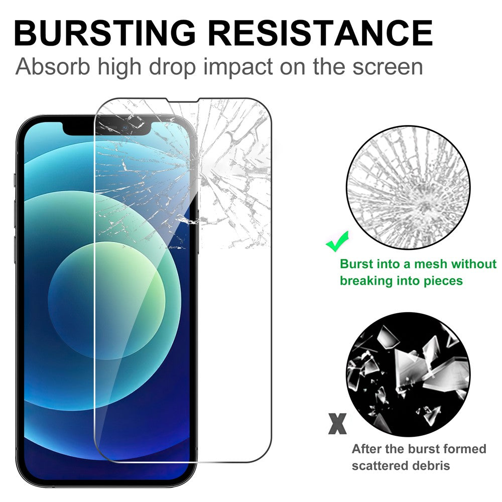 LAJABONI 2Pcs For iPhone 12 mini HD Clear Screen Protector Anti-Explosion 2.5D Arc Edge Not Complete Covering Tempered Glass Screen Film