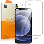 LAJABONI 2Pcs HD Clear Screen Protector For iPhone 12  /  12 Pro Anti-Explosion 2.5D Arc Edge Not Complete Covering Tempered Glass Screen Film