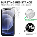 LAJABONI 2Pcs HD Clear Screen Protector For iPhone 12  /  12 Pro Anti-Explosion 2.5D Arc Edge Not Complete Covering Tempered Glass Screen Film