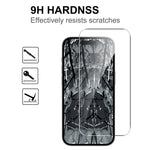 LAJABONI 2Pcs For iPhone 15 Plus HD Clear Screen Protector Anti-Explosion 2.5D Arc Edge Not Complete Covering Tempered Glass Screen Film