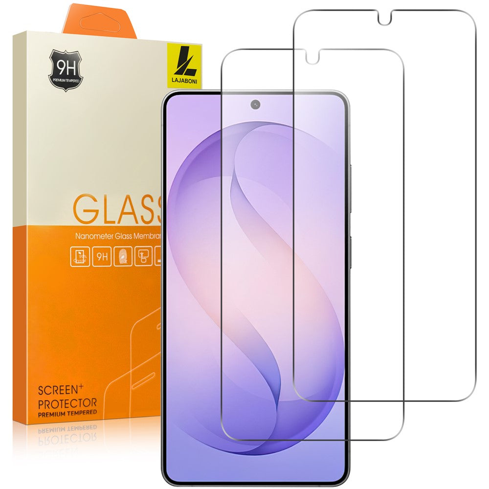 LAJABONI 2Pcs For Samsung Galaxy S22+ 5G HD Clear Screen Protector Anti-Explosion 2.5D Arc Edge Not Complete Covering Tempered Glass Screen Film