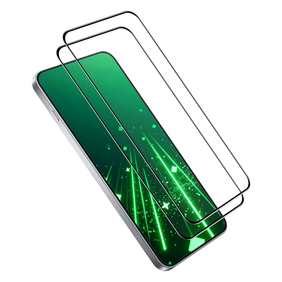 HAT PRINCE for Huawei nova 15 Max ENKAY  2Pcs Screen Protector 9H Silk Printing 0.26mm Full Glue Full Coverage Tempered Glass Film
