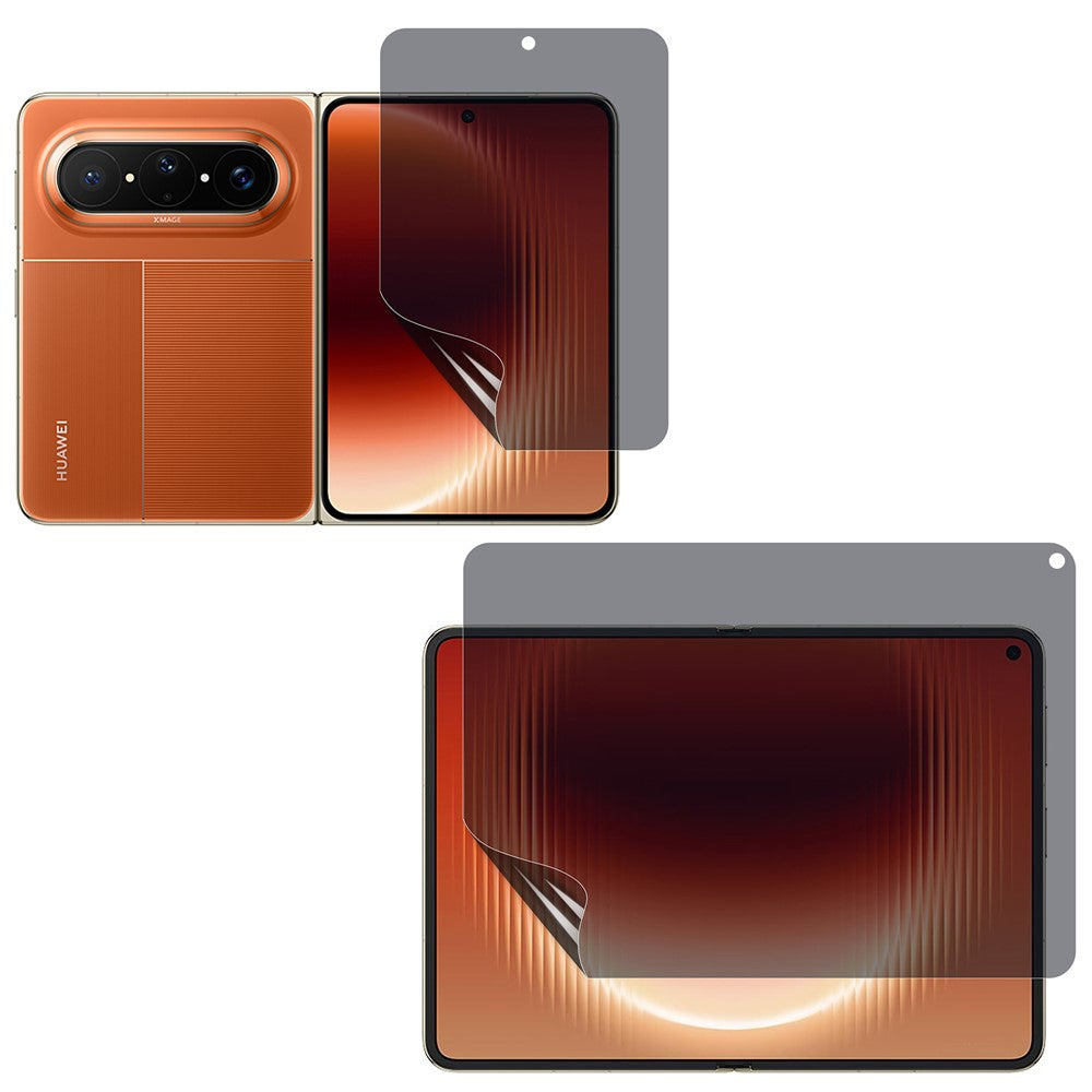 Huawei Pura X Max Hydrogelfilmkit 180-graders antispionframsida + inre TPU-skärmskydd