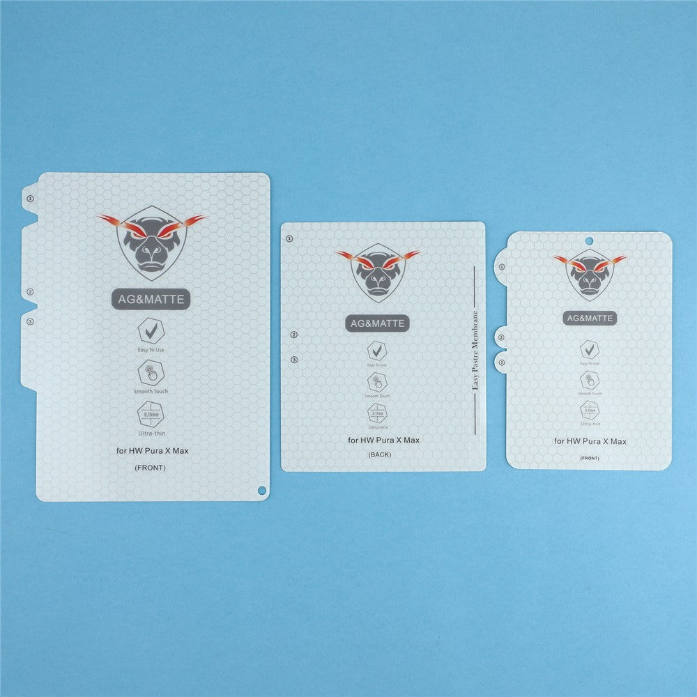 1 Set For Huawei Pura X Max Screen Protector Inside + Front + Back Cover Matte TPU Film