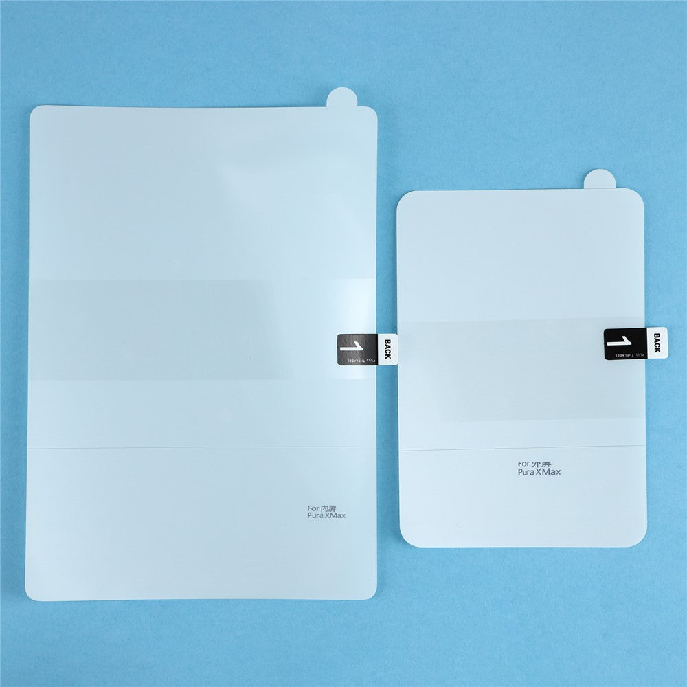 1 Set Protective Film For Huawei Pura X Max Front and Inside Full Cover Ultra Clear Hydrogel TPU Protector