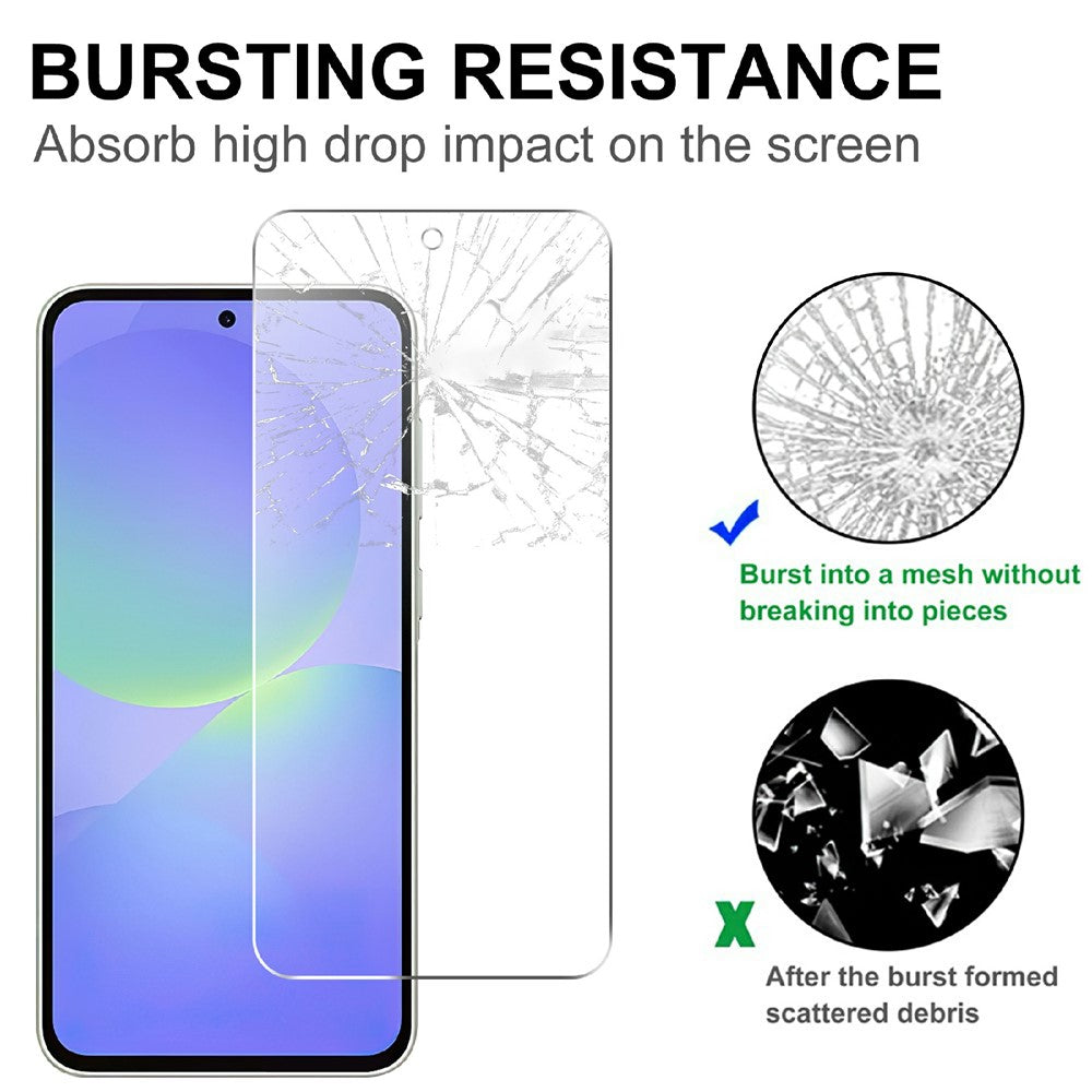LAJABONI 2 stk. HD-transparent skærmbeskyttelse til Samsung Galaxy A15 4G / A15 5G, eksplosionssikker 2,5D buet kant, ikke fulddækkende hærdet glas-skærmfilm