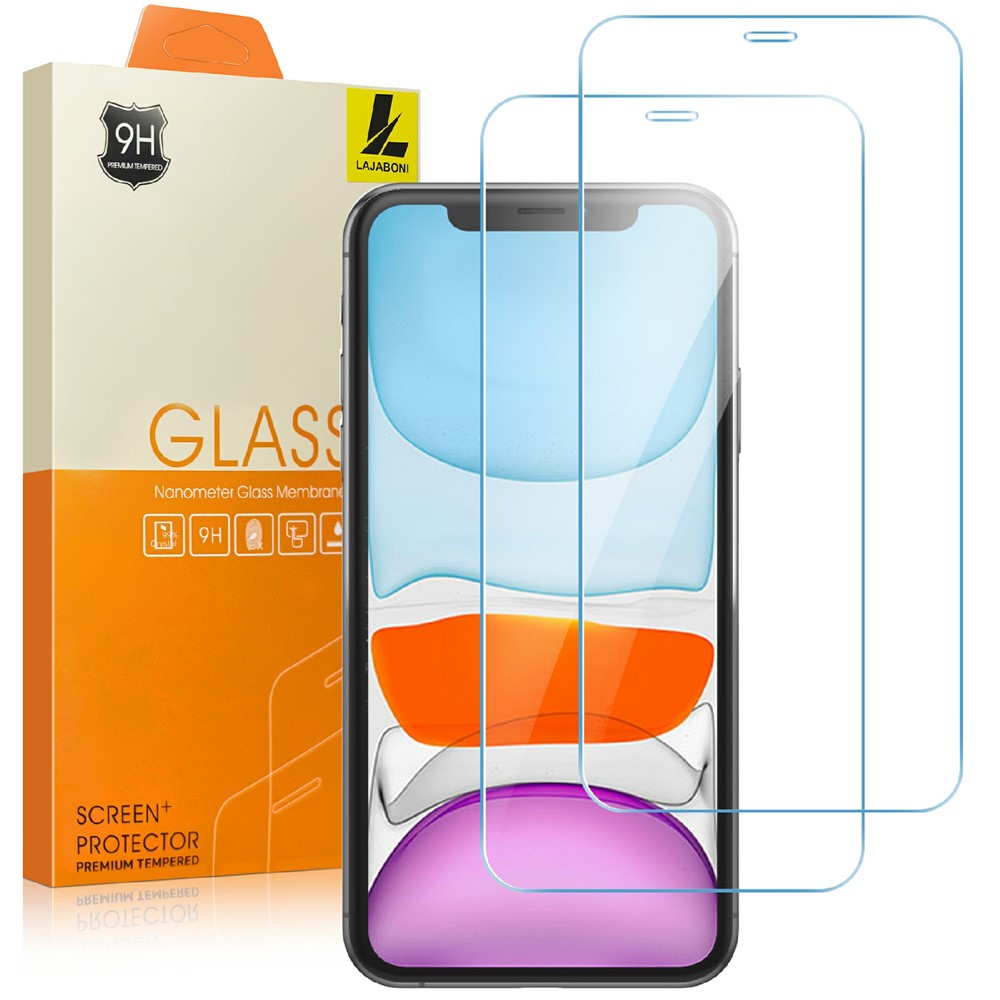 LAJABONI 2 stk. til iPhone 12 Pro Max HD Klar skærmbeskytter Anti-blåt lys Ikke fuldt dækkende hærdet glasskærmfilm