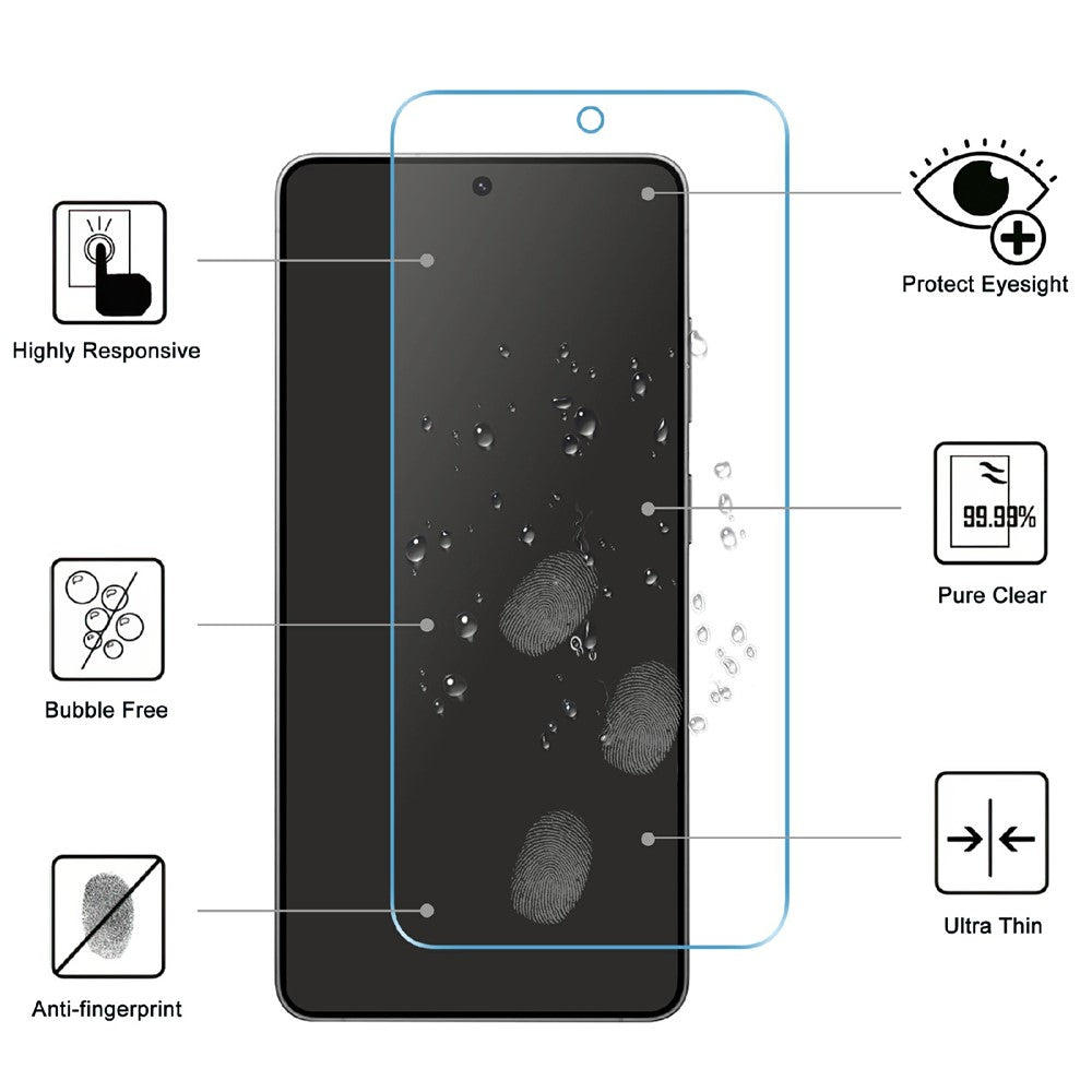 LAJABONI 2Pcs For Samsung Galaxy A06 4G HD Clear Screen Protector Anti-blue-ray Not Complete Covering Tempered Glass Screen Film