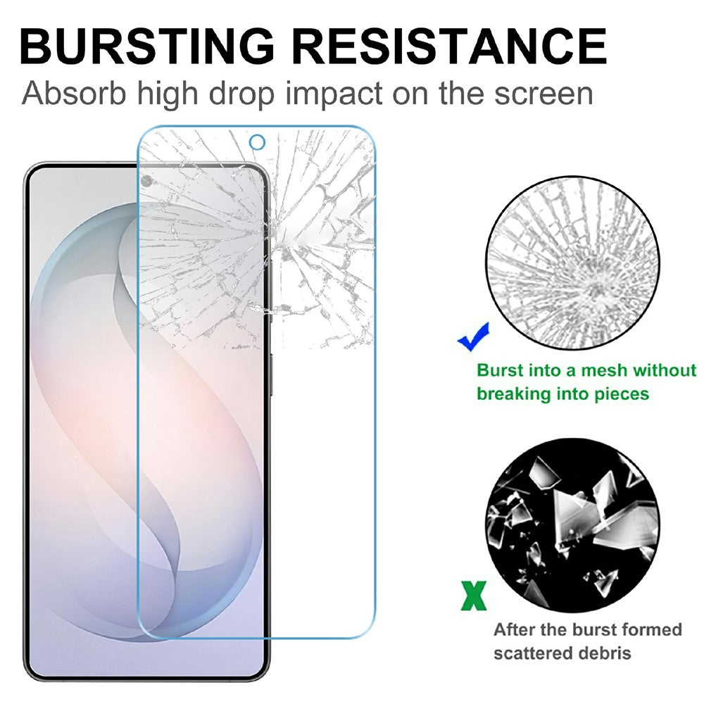 LAJABONI 2Pcs For Samsung Galaxy A06 4G HD Clear Screen Protector Anti-blue-ray Not Complete Covering Tempered Glass Screen Film