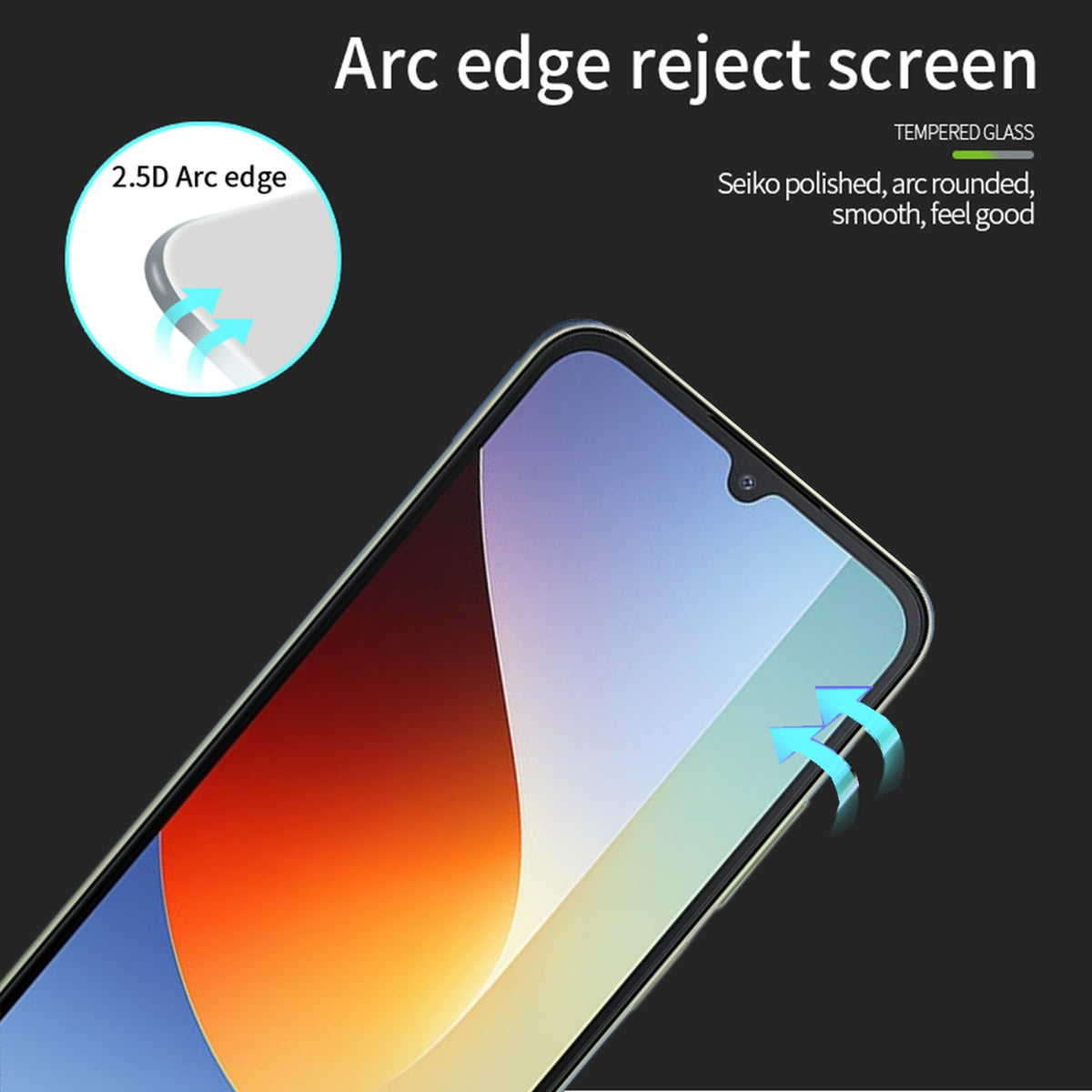 MOFI for Xiaomi Redmi A7 Pro 5G / Xiaomi Redmi 15a 5G Screen Protector 9H Full Glue Full Coverage High Aluminum-Silicon Glass Film