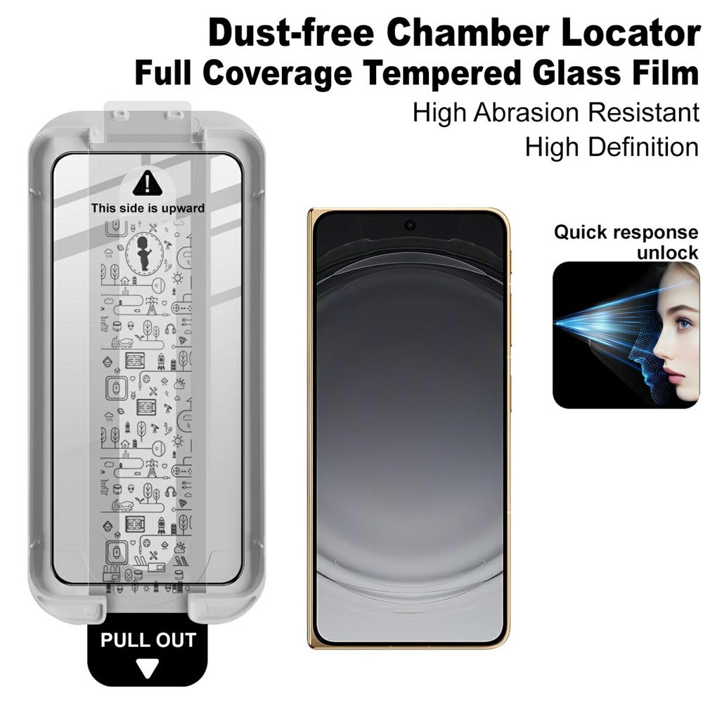 IMAK Tempered Glass For Oppo Find N6 5G Full Screen Protector Full Glue Film with Dust-free Installation Tool