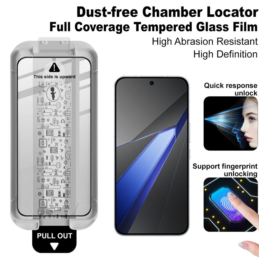 IMAK Tempered Glass For Oppo K15 Pro 5G Full Screen Protector Full Glue Film with Dust-free Installation Tool (Fingerprint Unlock)