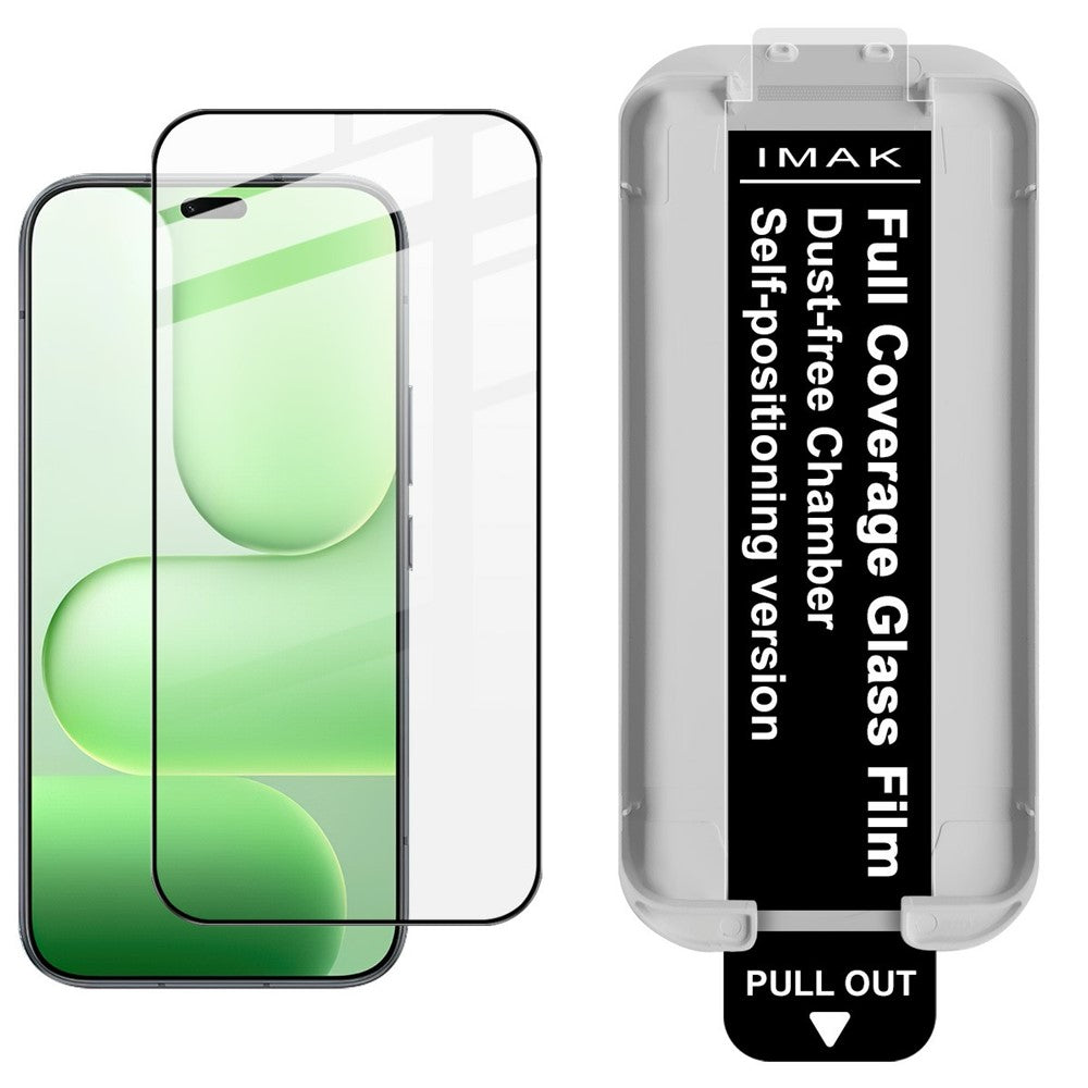 IMAK Härdat Glas För Honor 600 Lite 5G / X80i 5G Helskärmsskydd Helhäftande Film med Dammfritt Monteringsverktyg (Fingeravtryckslåsning)