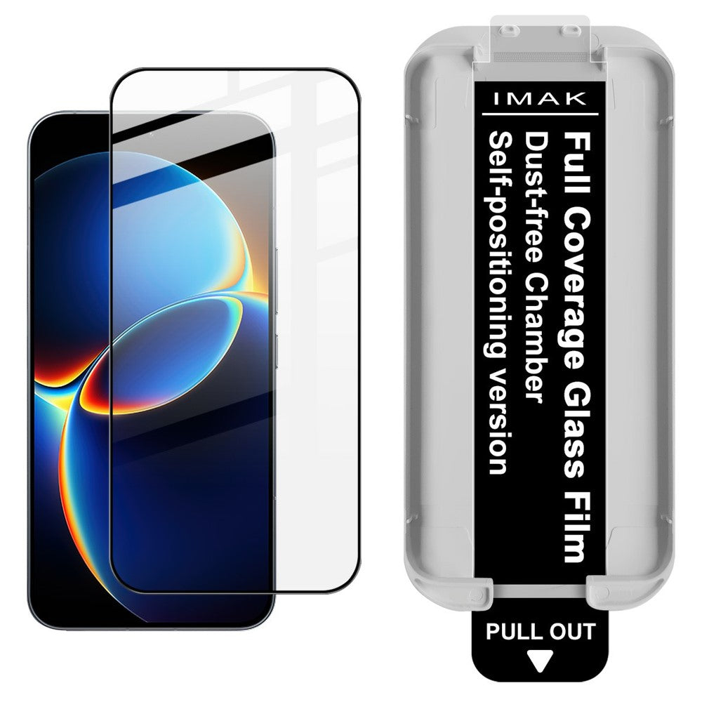 IMAK Härdat Glas För Xiaomi Redmi K90 Max 5G / K90 Ultra 5G Helskärmsskydd Helhäftande Film med Dammfritt Monteringsverktyg (Fingeravtryckslåsning)