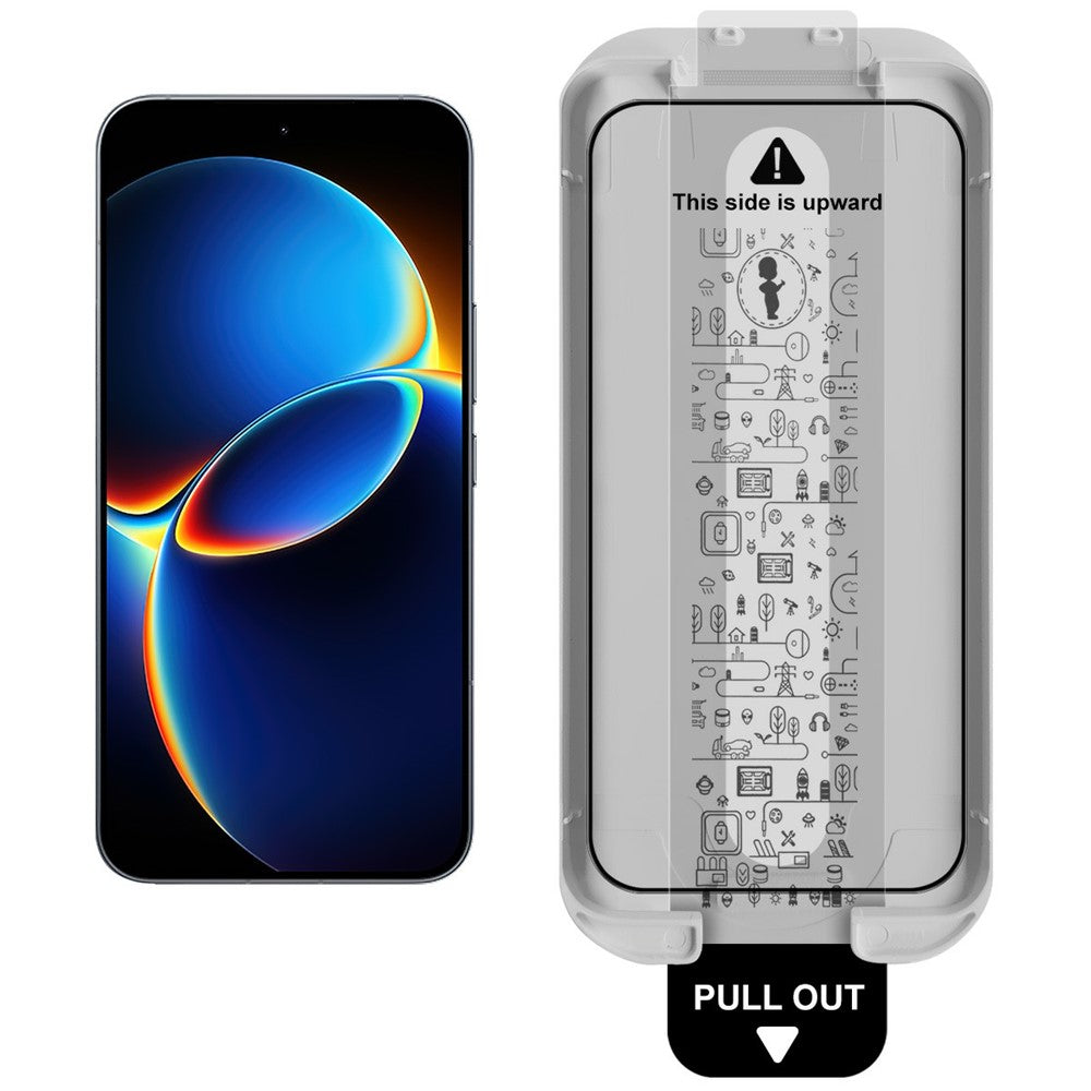 IMAK 3 stk. hærdet glas til Xiaomi Redmi K90 Max 5G / K90 Ultra 5G skærmbeskyttelse med fuld dækning, fuldklæbende film med støvfri monteringsværktøj (fingeraftryksoplåsning)