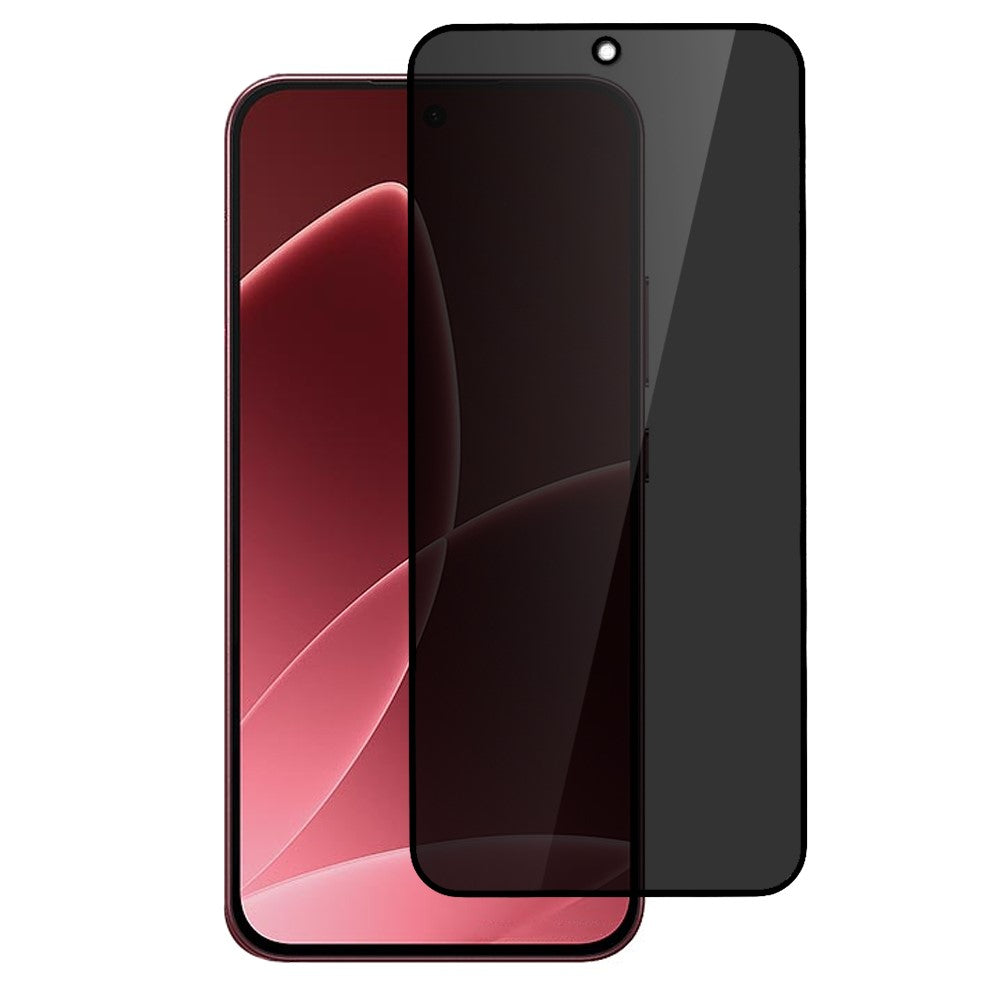 For Oppo F33 Pro 5G 180 Degree Anti-Peep Tempered Glass Black Edge Privacy Protection Full Screen Protector, Full Glue
