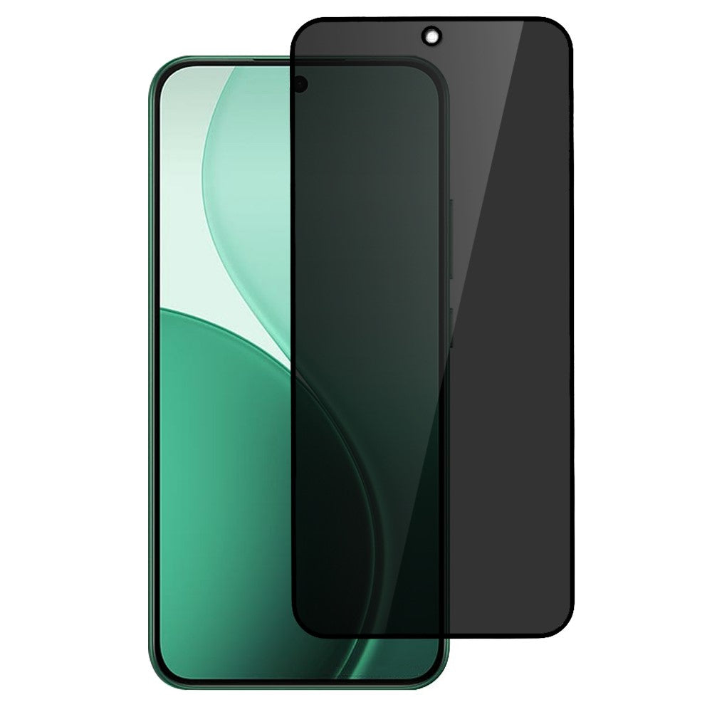 For Oppo F33 5G 180 Degree Anti-Peep Tempered Glass Black Edge Privacy Protection Full Screen Protector, Full Glue