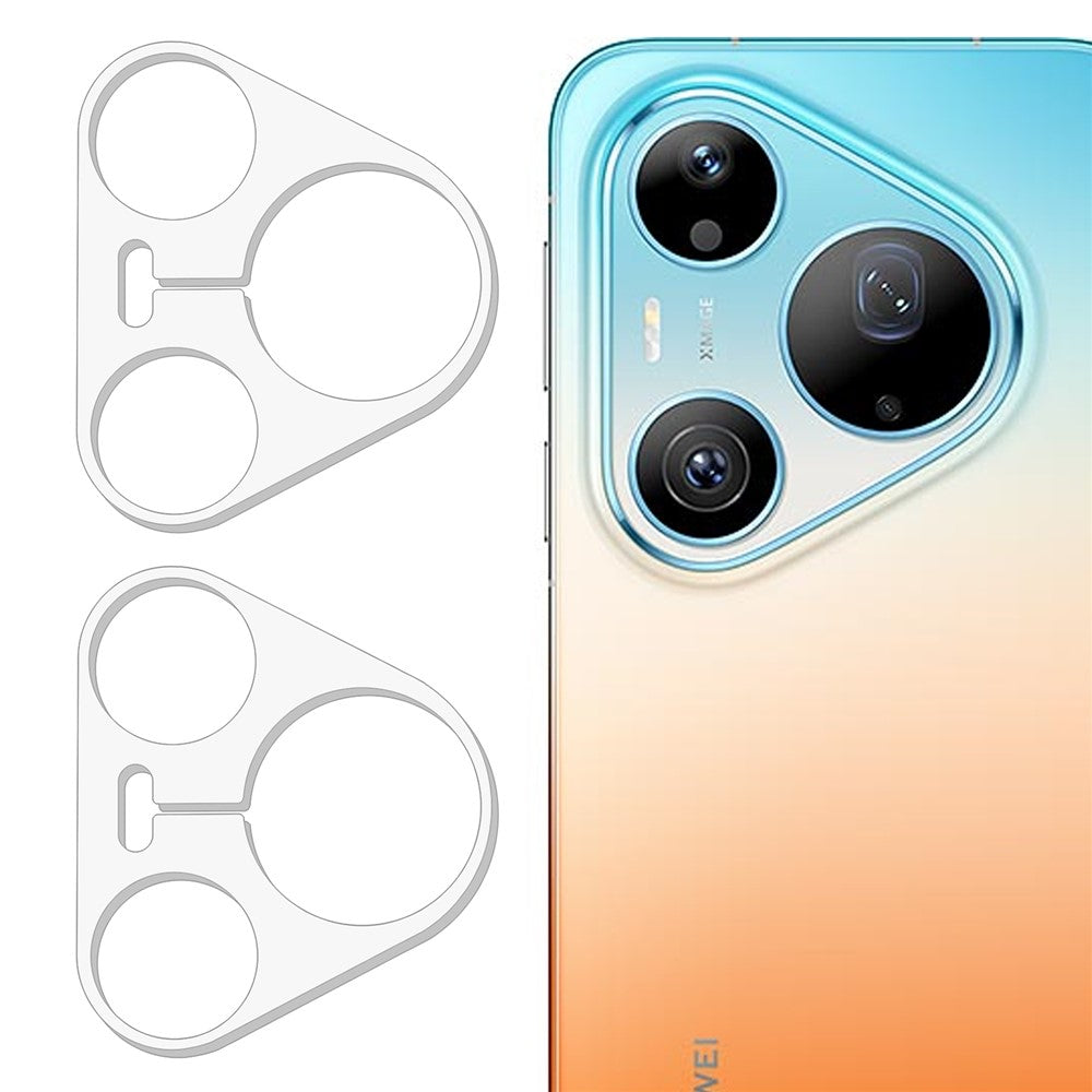 2 st för Huawei Pura 90 Pro Max heltäckande kameralinsskydd 3D Arc Edge reptålig härdat glaslinsfilm