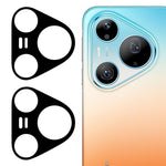 2Pcs For Huawei Pura 90 Pro Max Full Coverage Camera Lens Protector Silk Printing Tempered Glass Lens Film 3D Arc Edge