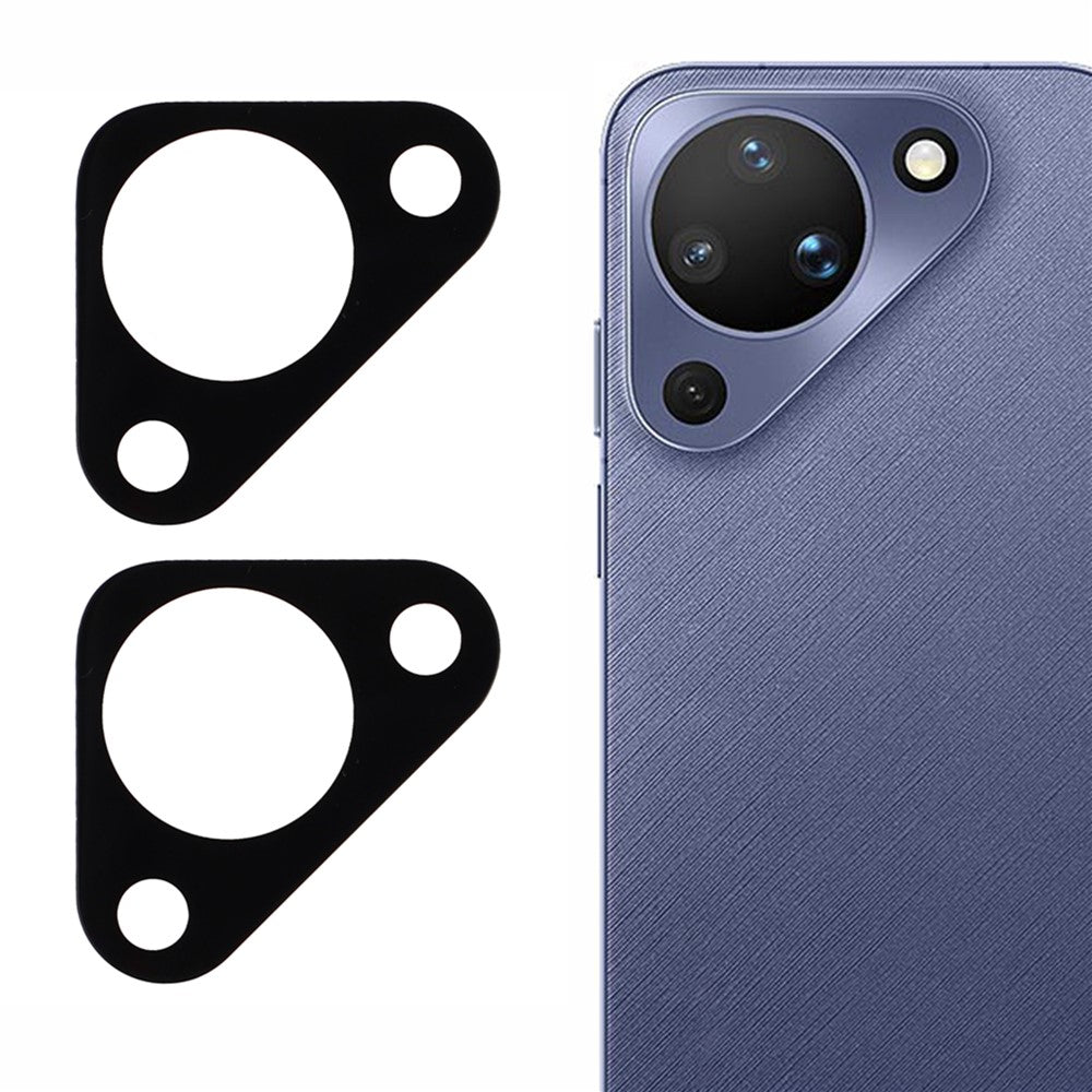 2Pcs For Huawei Pura 90 Full Coverage Camera Lens Protector Silk Printing Tempered Glass Lens Film 3D Arc Edge