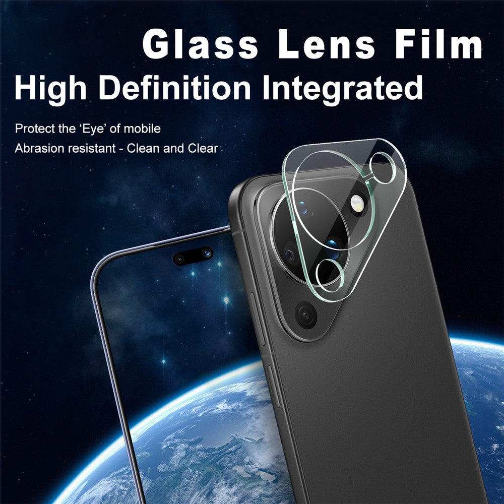IMAK For Huawei Pura 90 Tempered Glass Full Cover Camera Lens Protector + Acrylic Lens Cap
