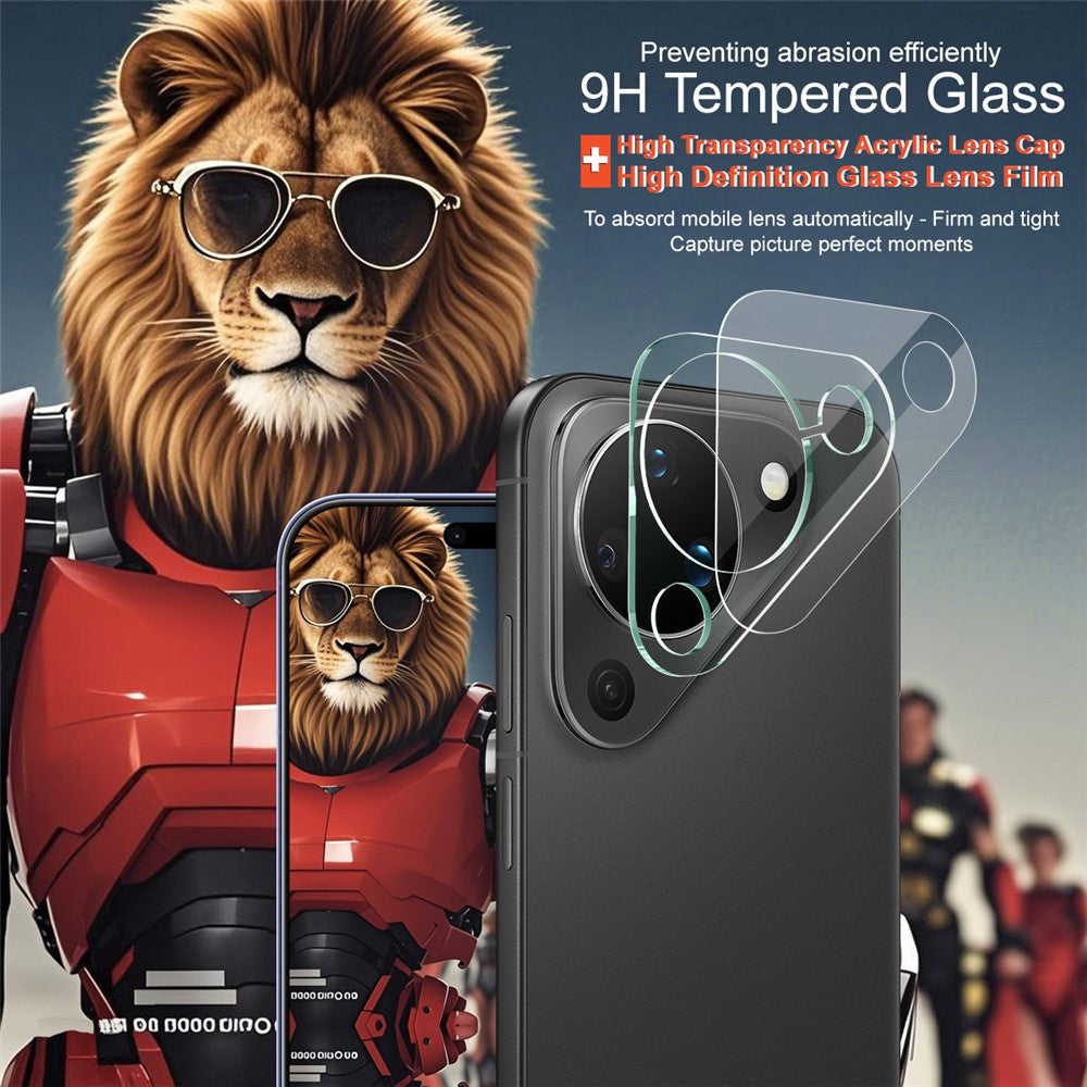 IMAK For Huawei Pura 90 Tempered Glass Full Cover Camera Lens Protector + Acrylic Lens Cap