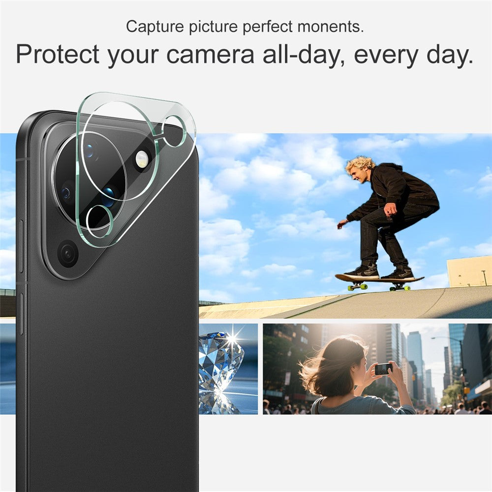 IMAK For Huawei Pura 90 Tempered Glass Full Cover Camera Lens Protector + Acrylic Lens Cap
