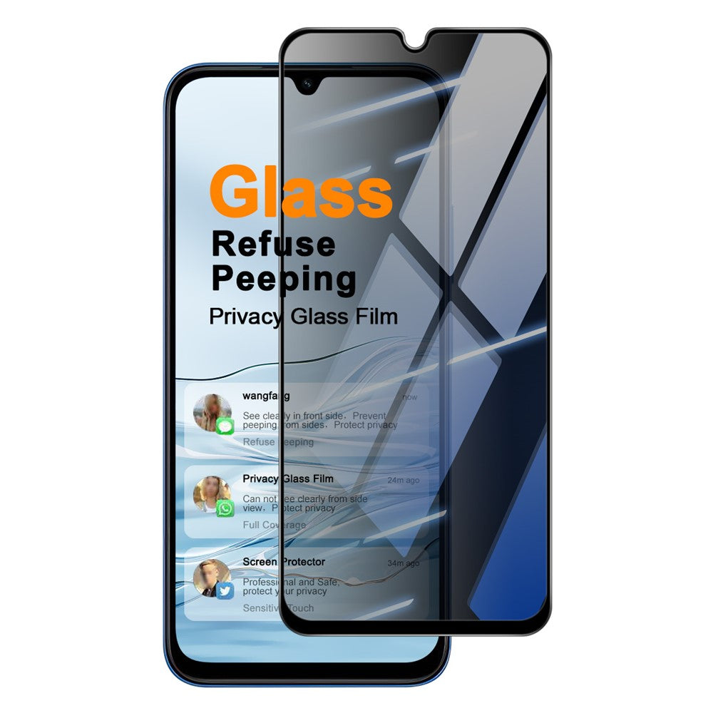 IMAK Anti Peep Screen Protector For Xiaomi Redmi 15C 4G (Global) (171mm) / 15a 5G / A7 Pro 4G (171.56mm) / A7 Pro 5G / Poco C85 4G (171mm)// Poco C81 4G / Poco C9E 4G Full Coverage Tempered Glass Film