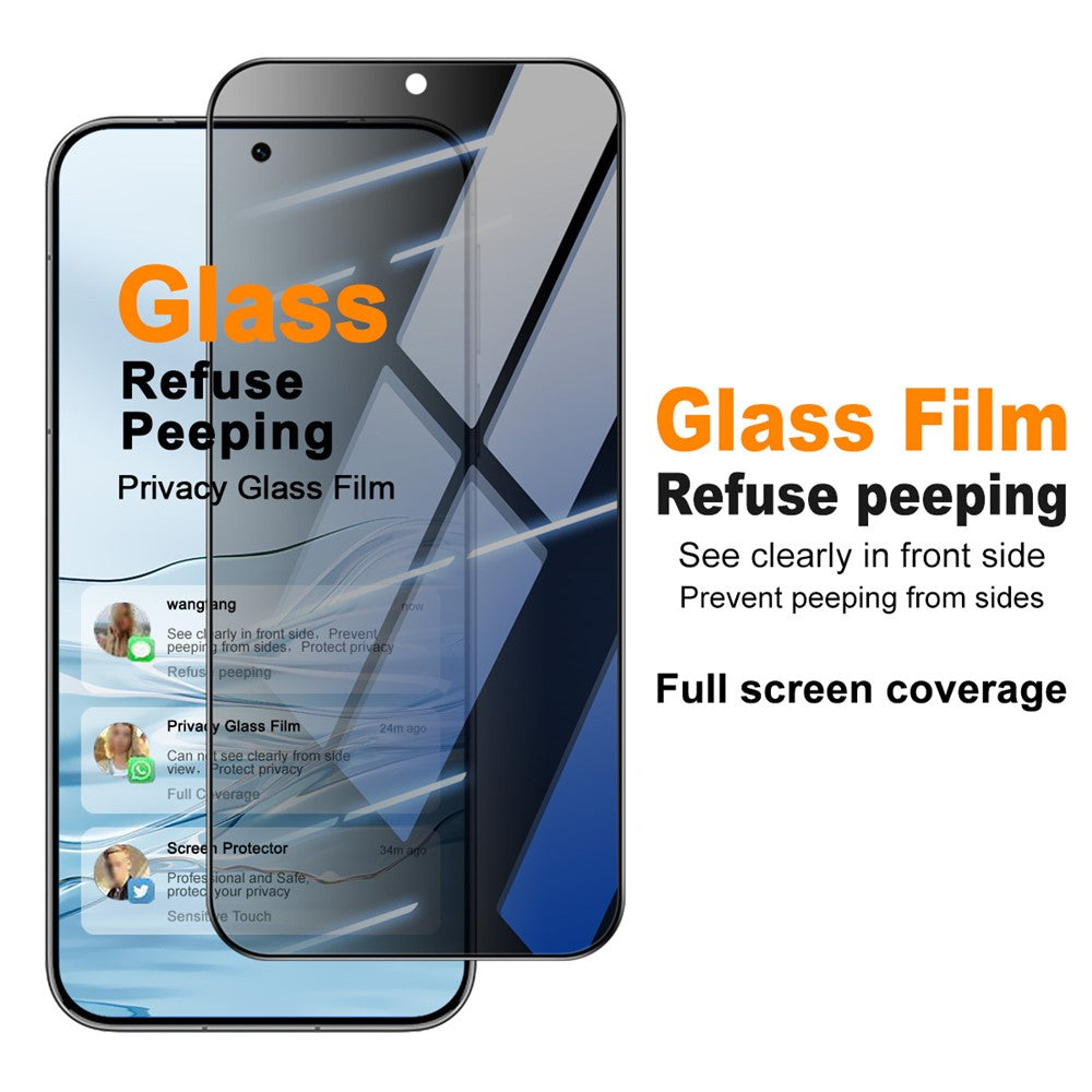 IMAK For Huawei Pura 90s Pro 5G / Pura 90 Pro Anti Peep Tempered Glass Screen Protector Full Coverage