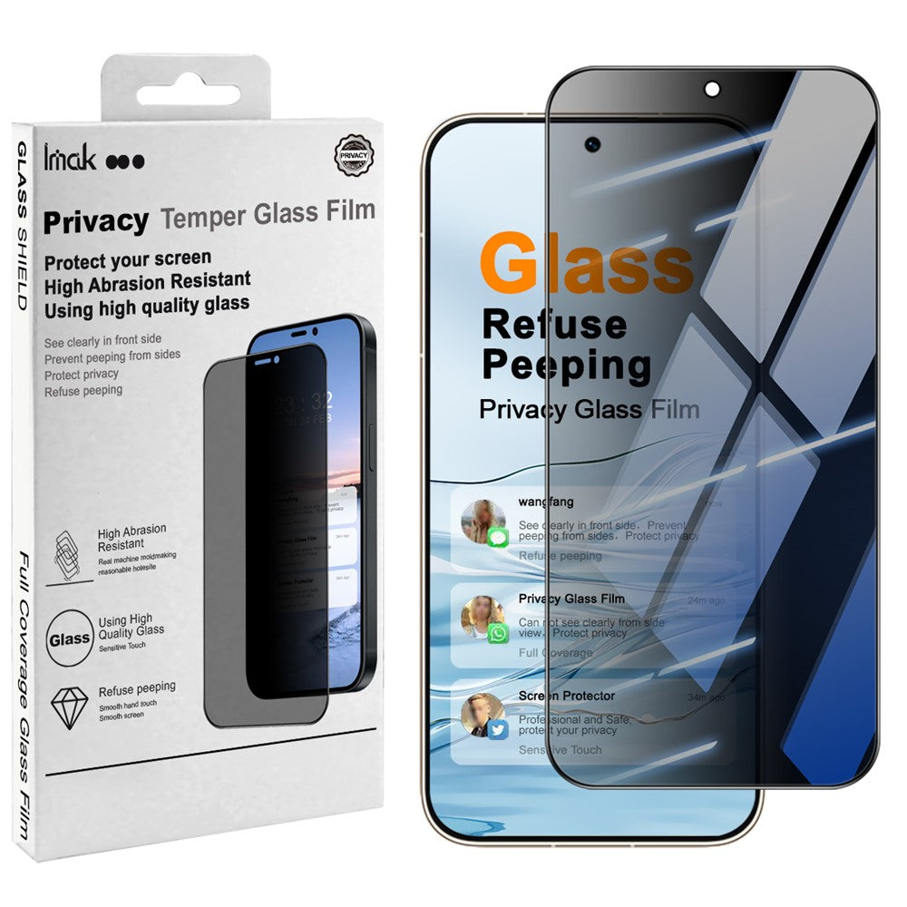 IMAK For Huawei Pura 90s Pro Max 5G / Pura 90 Pro Max Anti Peep Tempered Glass Screen Protector Full Coverage