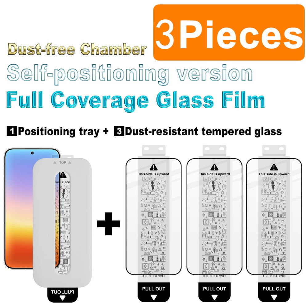 IMAK 3 st för Huawei Pura 90s Pro Max 5G / Pura 90 Pro Max härdat glas helskärmsskydd helhäftande film med dammfritt installationsverktyg