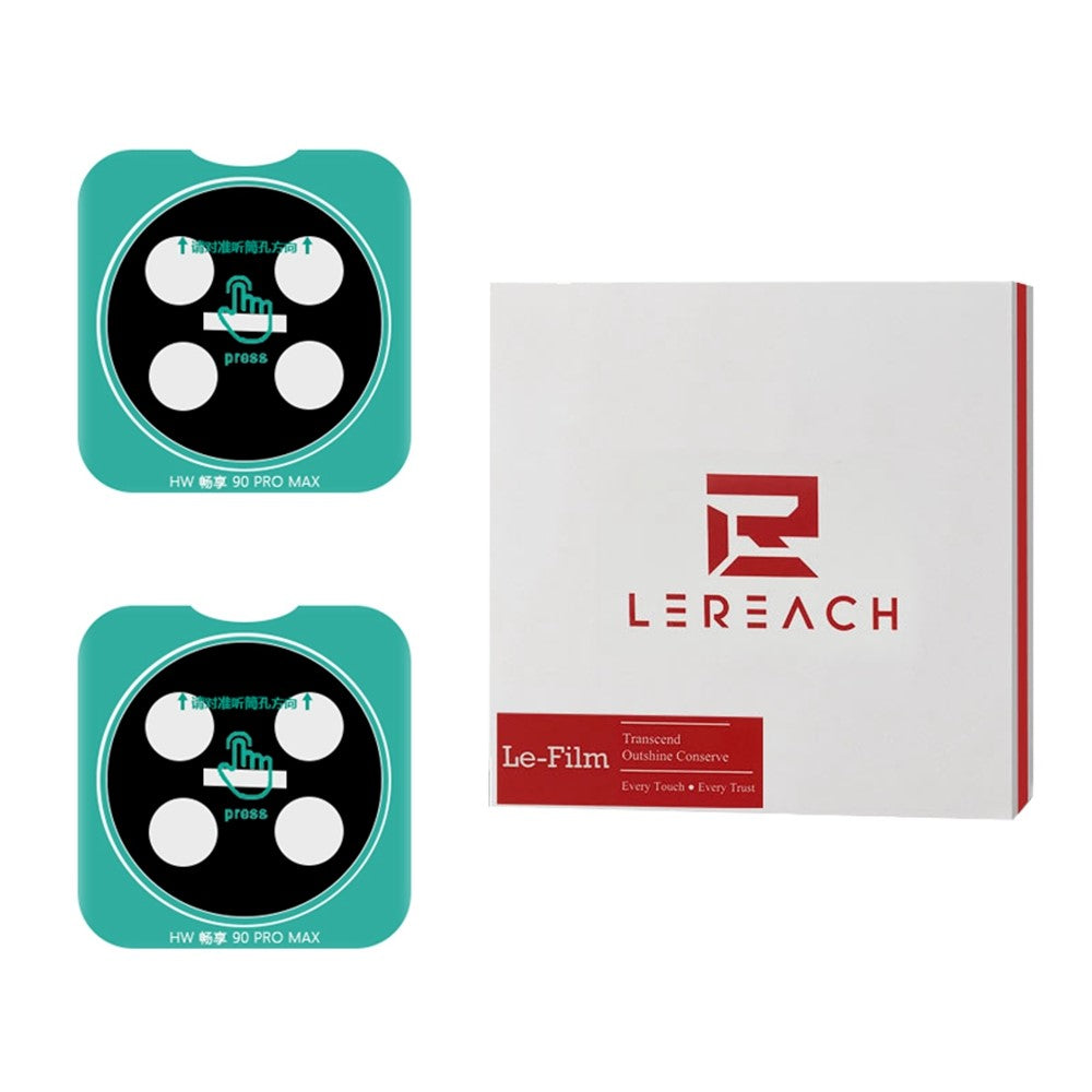 LEREACH 2Pcs for Huawei Enjoy 90 Pro Max / nova 15 Max Camera Lens Protector Full Cover High Aluminium-silicon Glass Lens Film with Auto-Align Installation Frame