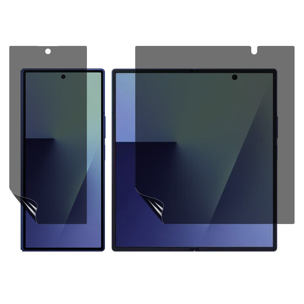 For Samsung Galaxy Z Fold8 Ultra Privacy Hydrogel Screen Protector Set 180-Degree Anti Spy Front / Back PET + TPU Films