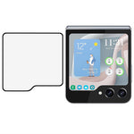 Til Samsung Galaxy Z Flip8 Skærmbeskytter Silketryk Hærdet Glas Fuld Lim Film (Ydre Skærm)