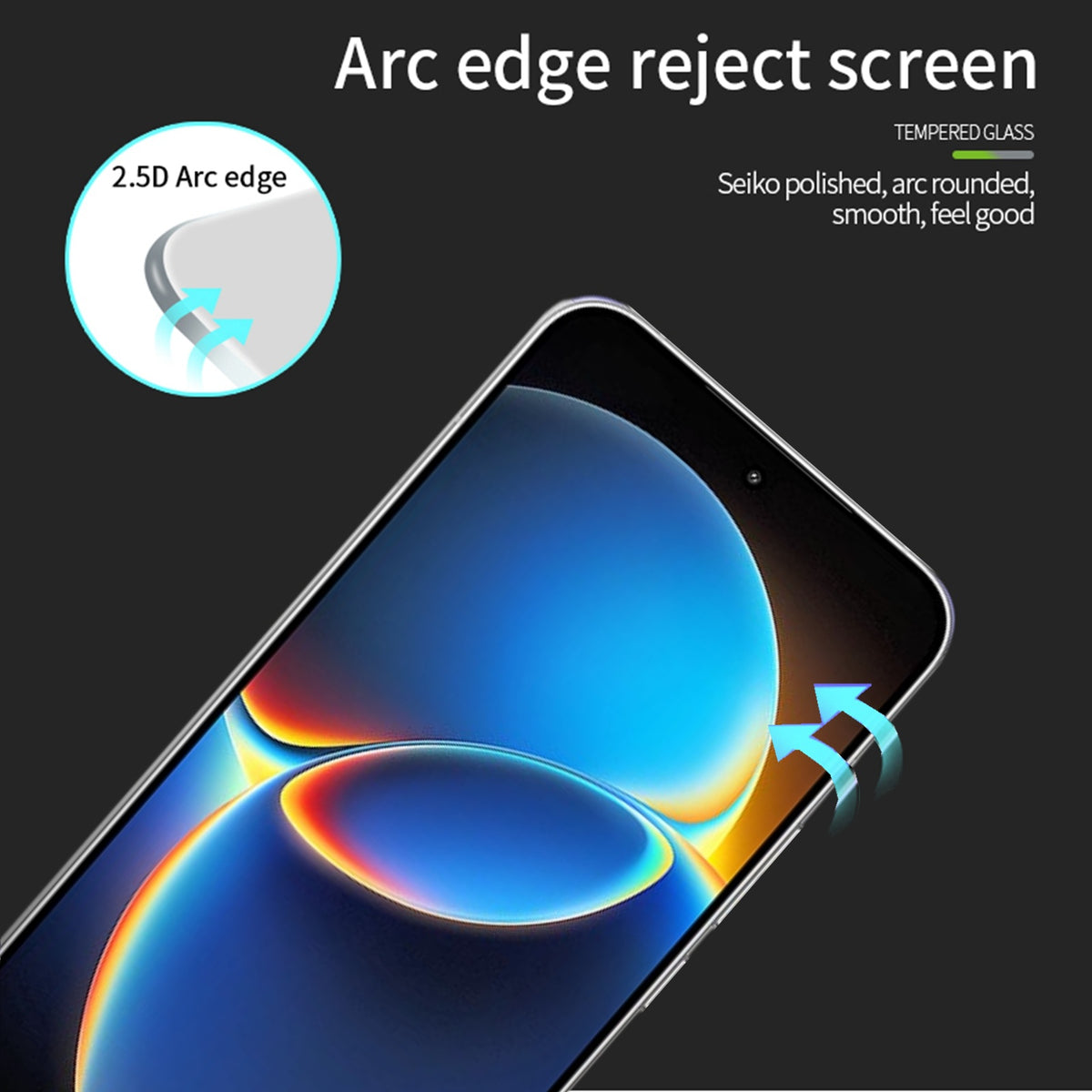 MOFI for Xiaomi Redmi K90 Max 5G Screen Protector 9H Full Glue Full Coverage High Aluminum-Silicon Glass Film