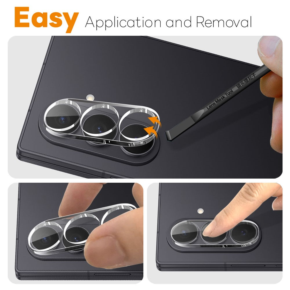 NORTHJO 2Pcs For Samsung Galaxy Z Fold8 Ultra Tempered Glass Camera Lens Protector Clear 3D Integrated Full Coverage