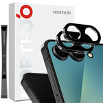 NORTHJO 2Pcs For Samsung Galaxy Z Flip8 Full Coverage Camera Lens Protector Silk Printing 3D Clear Tempered Glass Lens Film