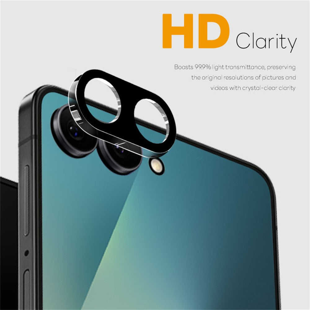 NORTHJO 2Pcs For Samsung Galaxy Z Flip8 Full Coverage Camera Lens Protector Silk Printing 3D Clear Tempered Glass Lens Film