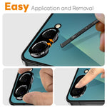 NORTHJO 2Pcs For Samsung Galaxy Z Flip8 Full Coverage Camera Lens Protector Silk Printing 3D Clear Tempered Glass Lens Film
