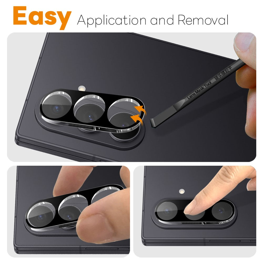 NORTHJO 2Pcs For Samsung Galaxy Z Fold8 Ultra Full Coverage Camera Lens Protector Silk Printing 3D Clear Tempered Glass Lens Film