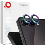 NORTHJO 1 Set For Samsung Galaxy Z Flip8 Tempered Glass Camera Lens Film CD Veins Metal Ring Lens Guard (Complete Coverage)
