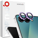 NORTHJO 1 Set For Samsung Galaxy Z Flip8 Tempered Glass Camera Lens Film CD Veins Metal Ring Lens Guard (Complete Coverage)
