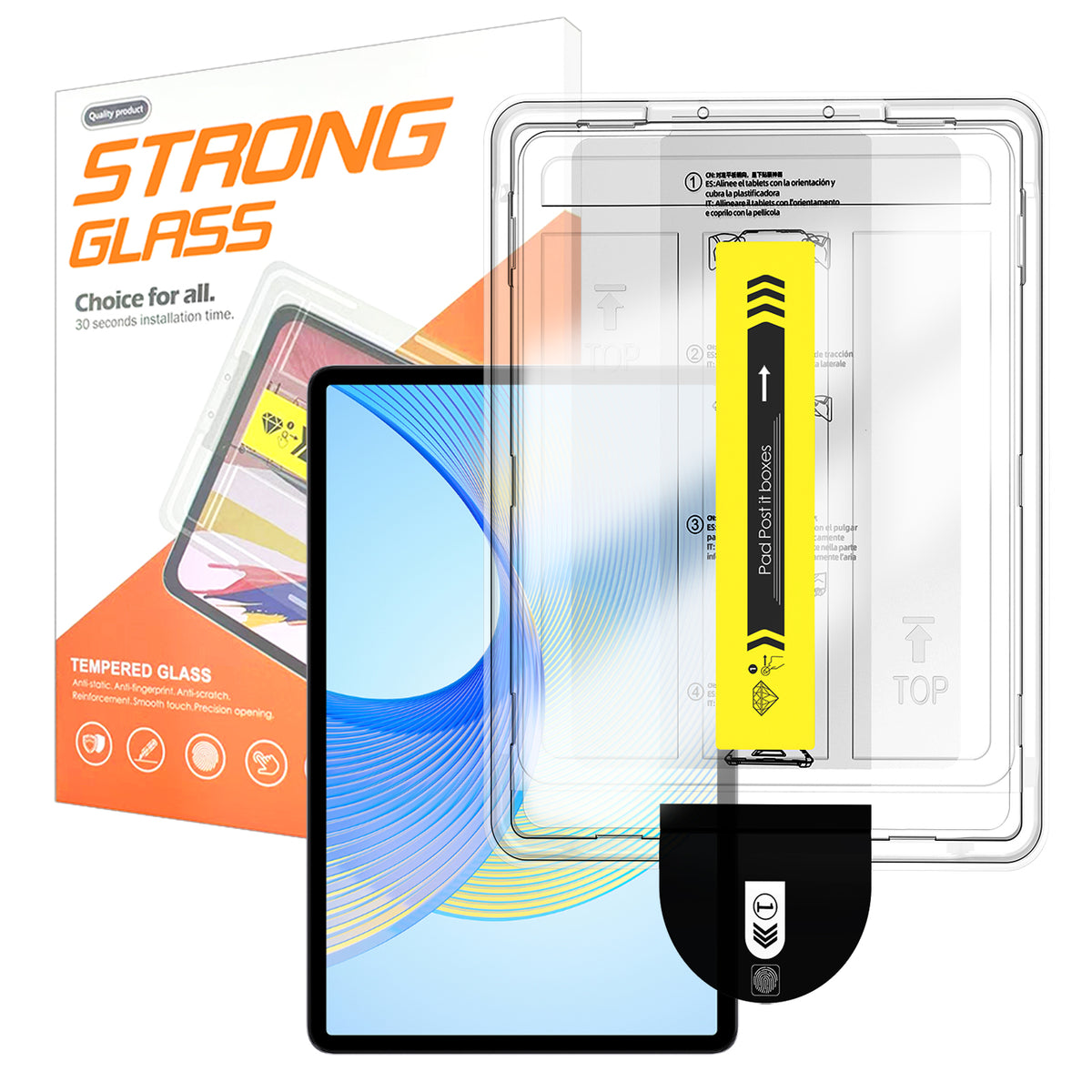 Til Honor Pad X8 Pro Skærmbeskytter Buet Kant Hærdet Glasfilm med Auto Støvfrit Installationsværktøj (Dækker IKKE Hele Skærmen)
