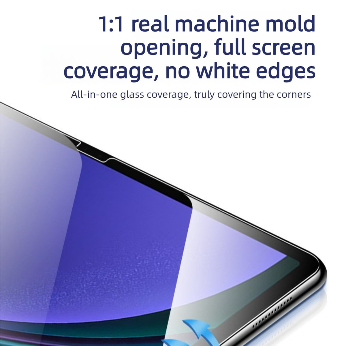 For Oppo Pad 2 Screen Protector Arc Edge Tempered Glass Film with Auto Dust-free Installation Tool (NOT Complete Covering)