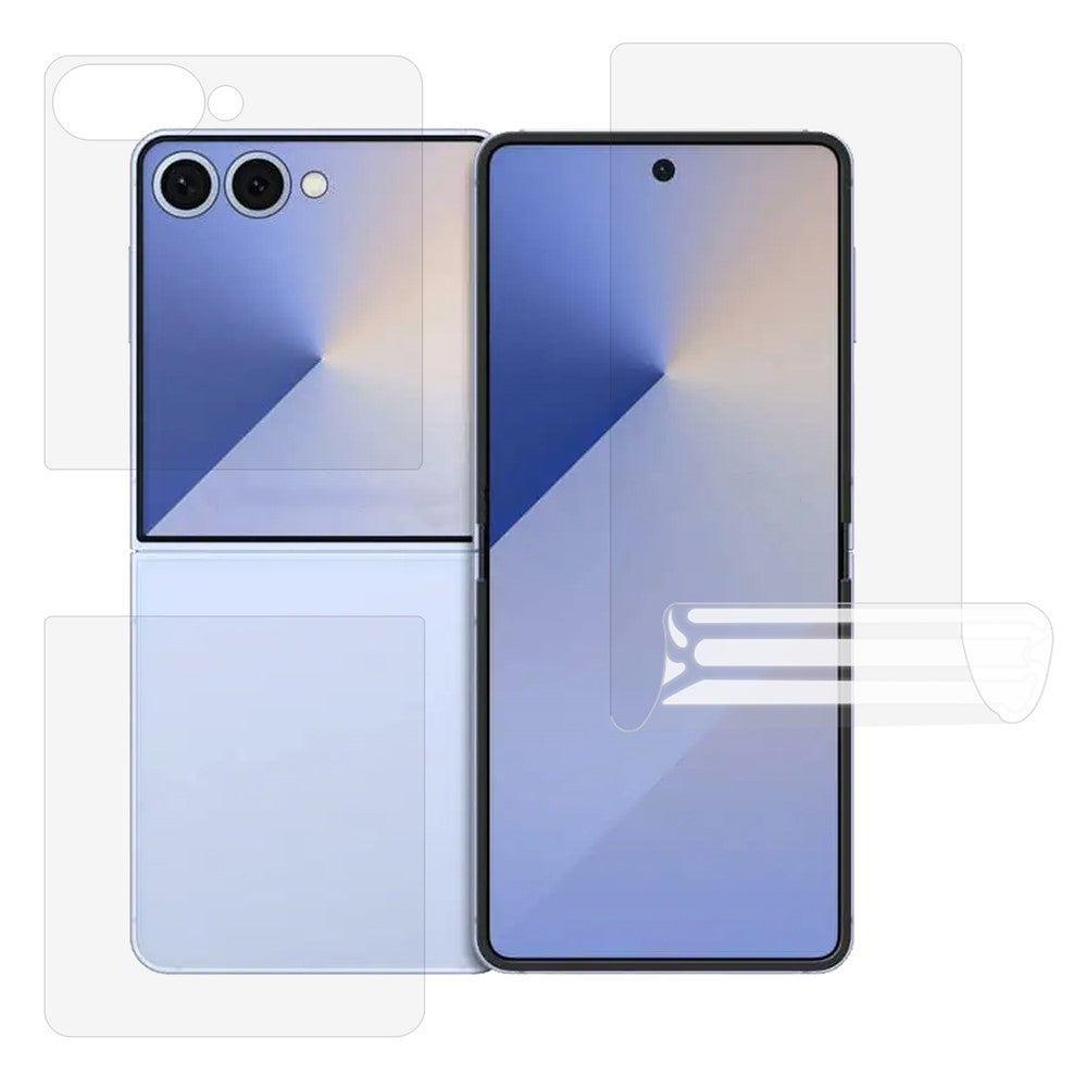 Til Samsung Galaxy Z Flip8 Skærmbeskyttersæt, Fuld Dækning For- + Bagside TPU+PET Hydrogelfilm