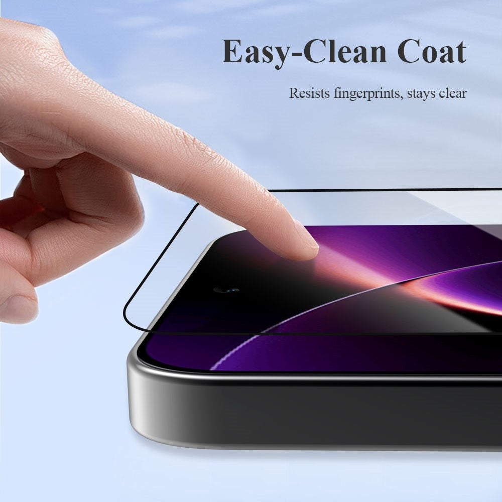 LEREACH For Xiaomi 17T Tempered Glass Full Screen Protector Anti-Fingerprint Film with Dust-Free Installation Tool